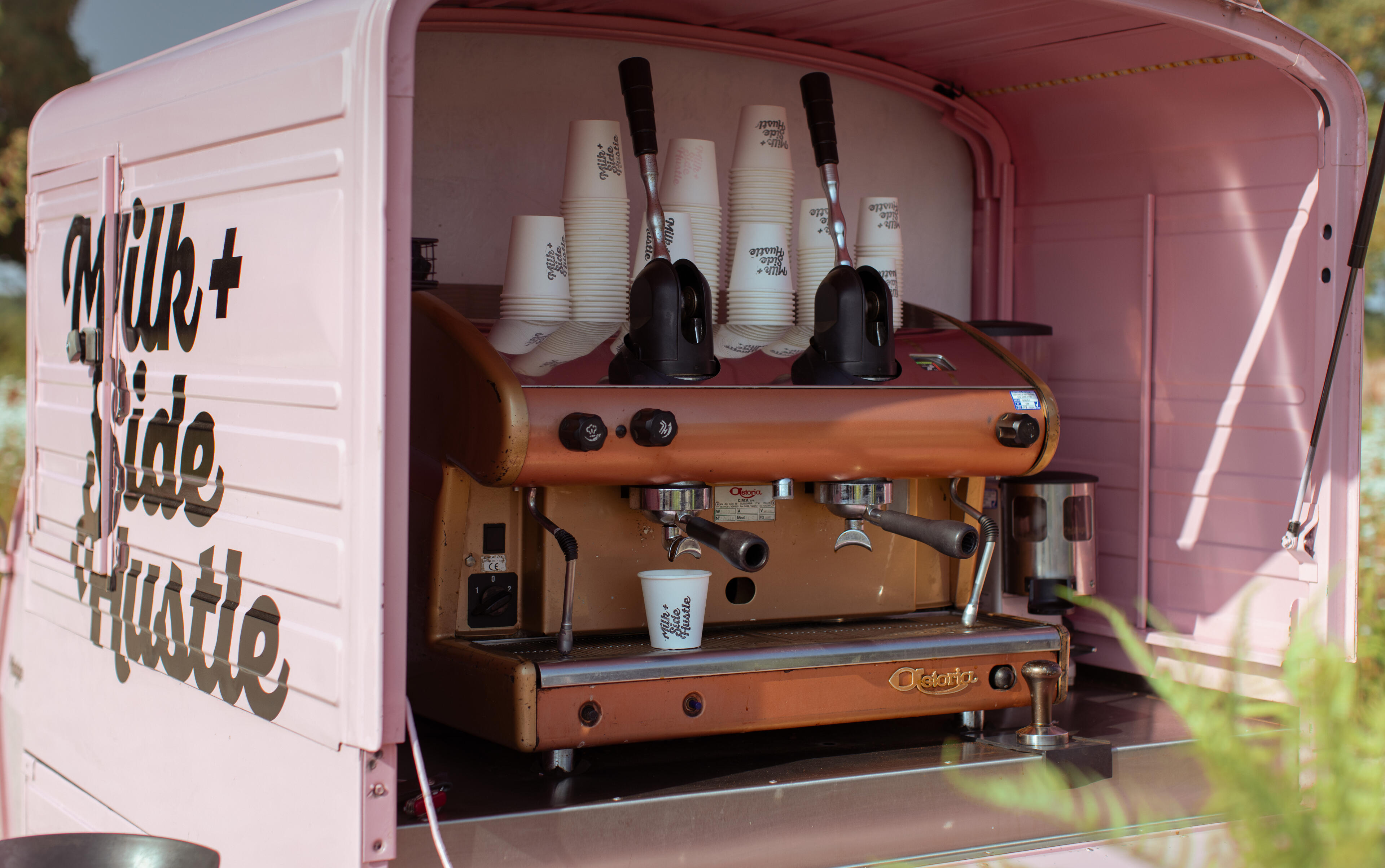 Untitled Queue for Milk + Side Hustle coffee